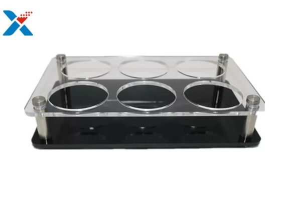 2mm アクリルシート 透明 6ホール スタンド カップホルダー