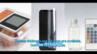 カラフルなコロナマーカー付き透明PETフィルムロール |印刷用高品質BOPET